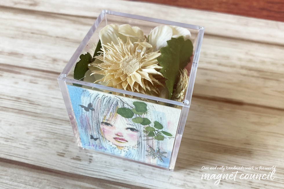 「お花のイラストキューブ」コピック パステル 原画B 