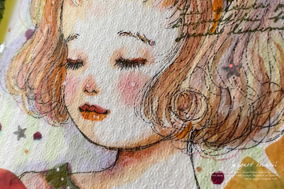 「あきちゃんの秋」コピック原画 