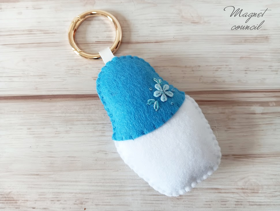 フェルトキーホルダー（マトリョーシカ・ブルー）