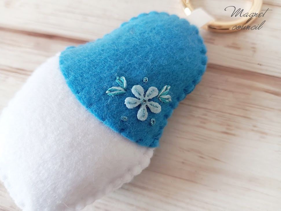 フェルトキーホルダー（マトリョーシカ・ブルー）