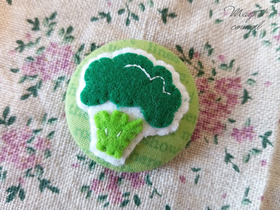 くるみボタンマグネット 2コセット（野菜A）