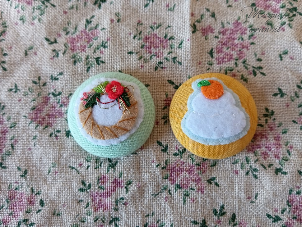 くるみボタンマグネット 2コセット（季節A）