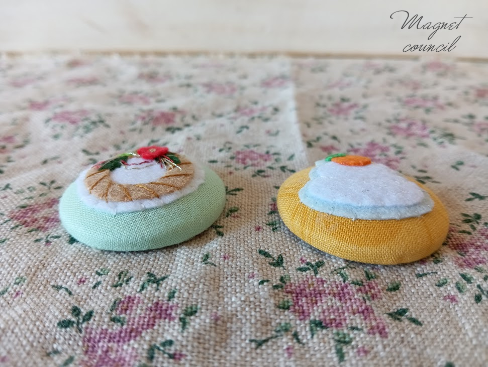 くるみボタンマグネット 2コセット（季節A）