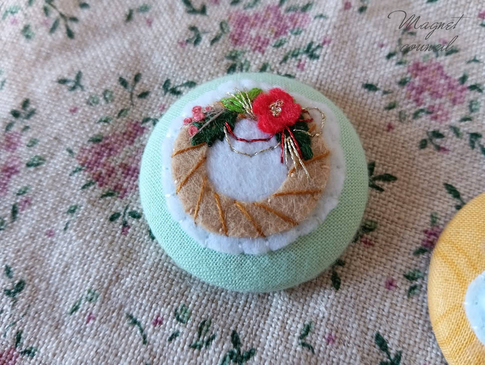 くるみボタンマグネット 2コセット（季節A）