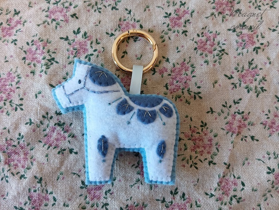 フェルトキーホルダー(ダーラナホース)