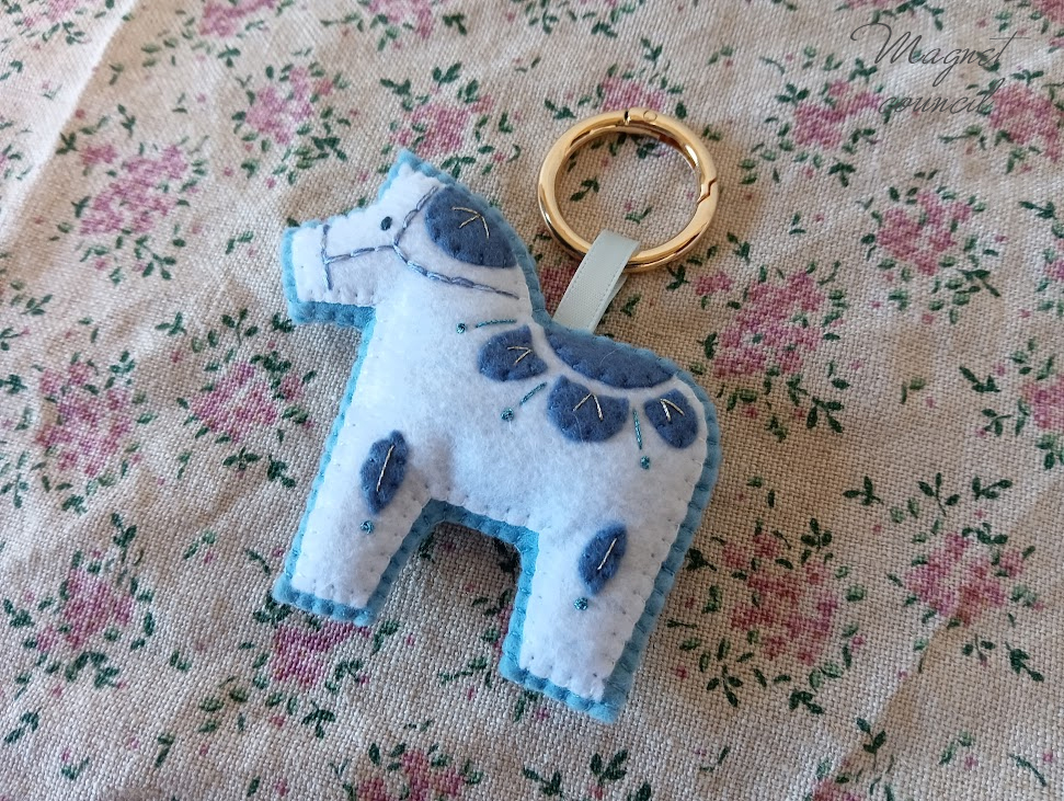 フェルトキーホルダー(ダーラナホース)