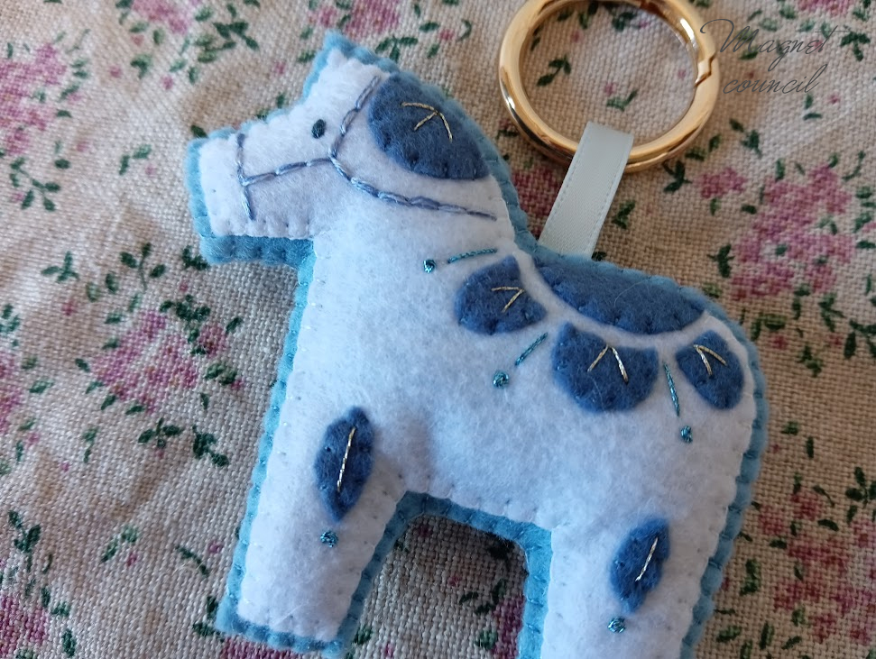 フェルトキーホルダー(ダーラナホース)