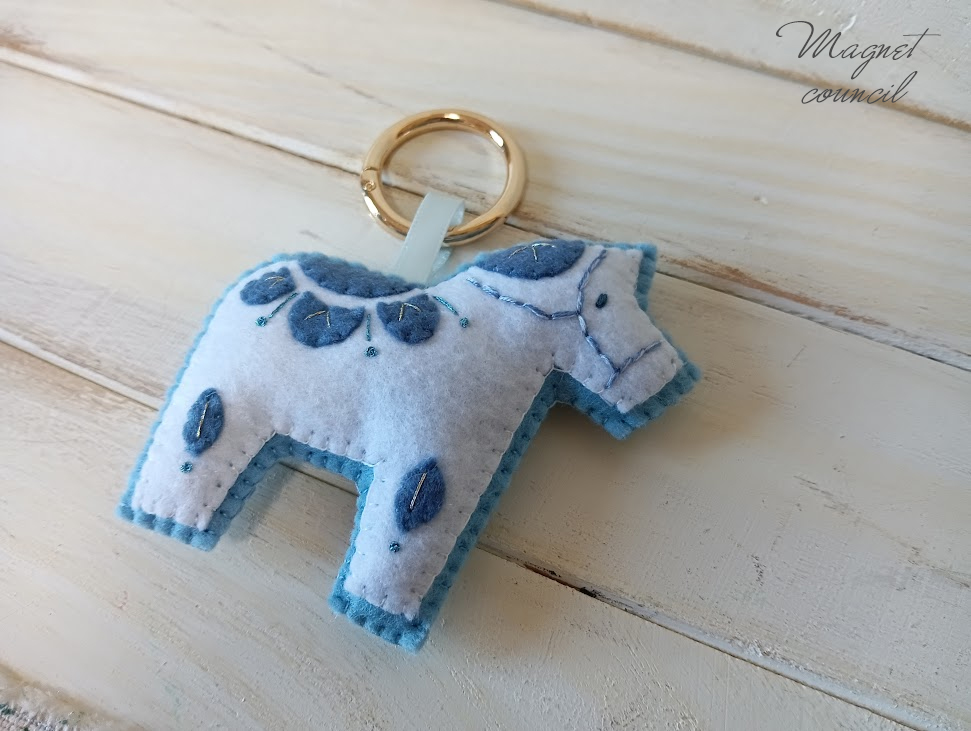 フェルトキーホルダー(ダーラナホース)