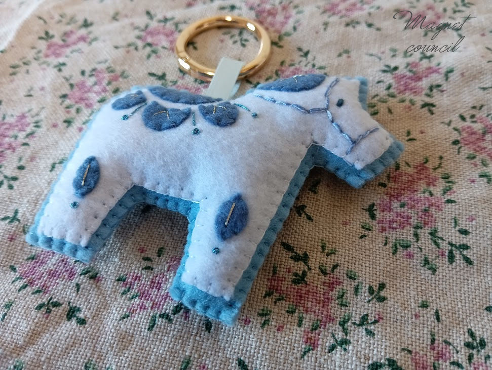 フェルトキーホルダー(ダーラナホース)