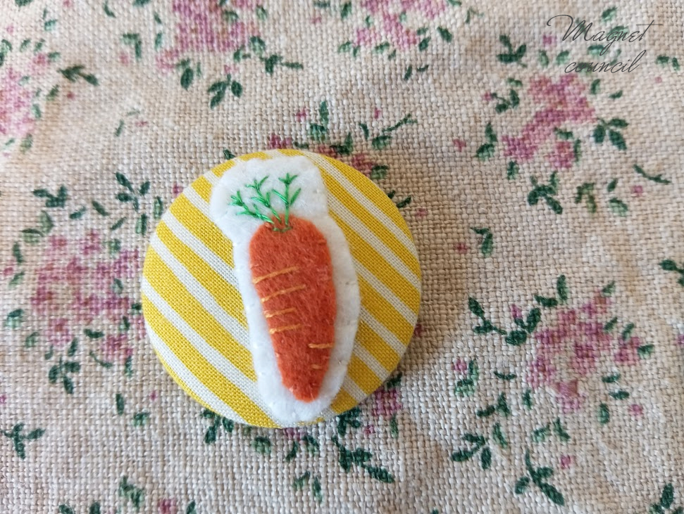 くるみボタンマグネット 2コセット(野菜B)