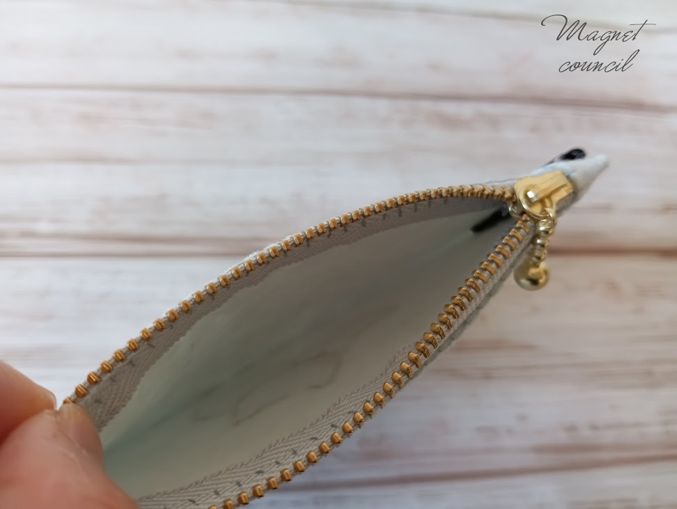 ミニフェルトポーチ（ファスナータイプ・ネコブルー）