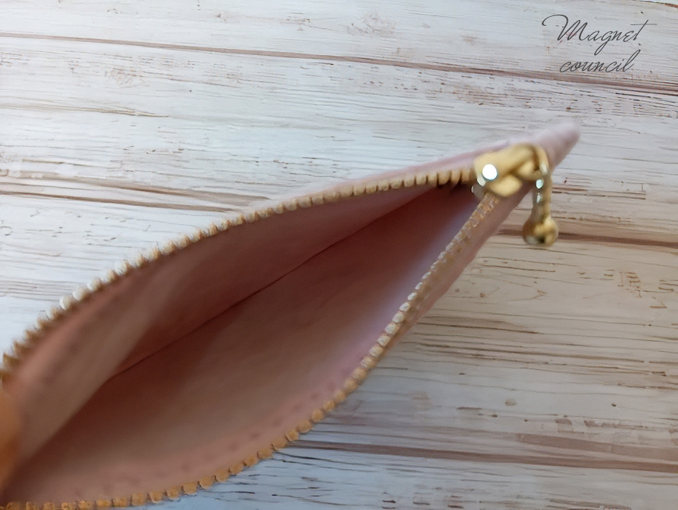 ミニフェルトポーチ（ファスナータイプ・ネコピンク）