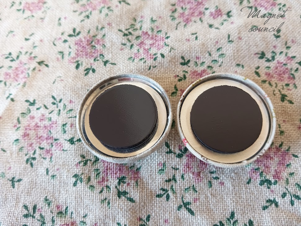 くるみボタンマグネット 2コセット（パンB）