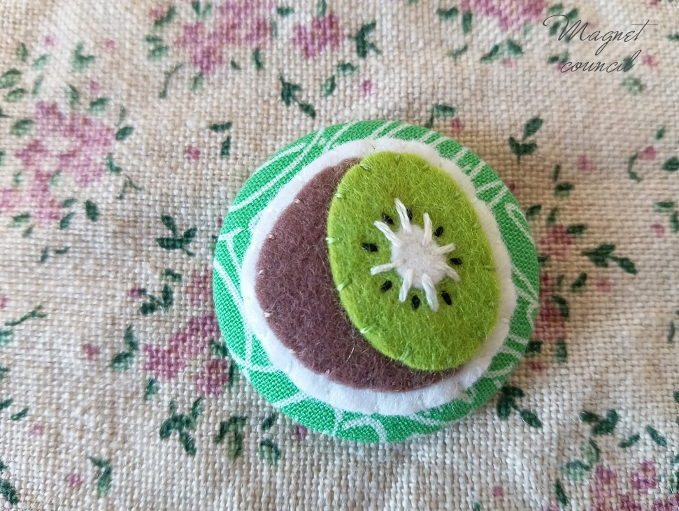くるみボタンマグネット 2コセット（果物A）