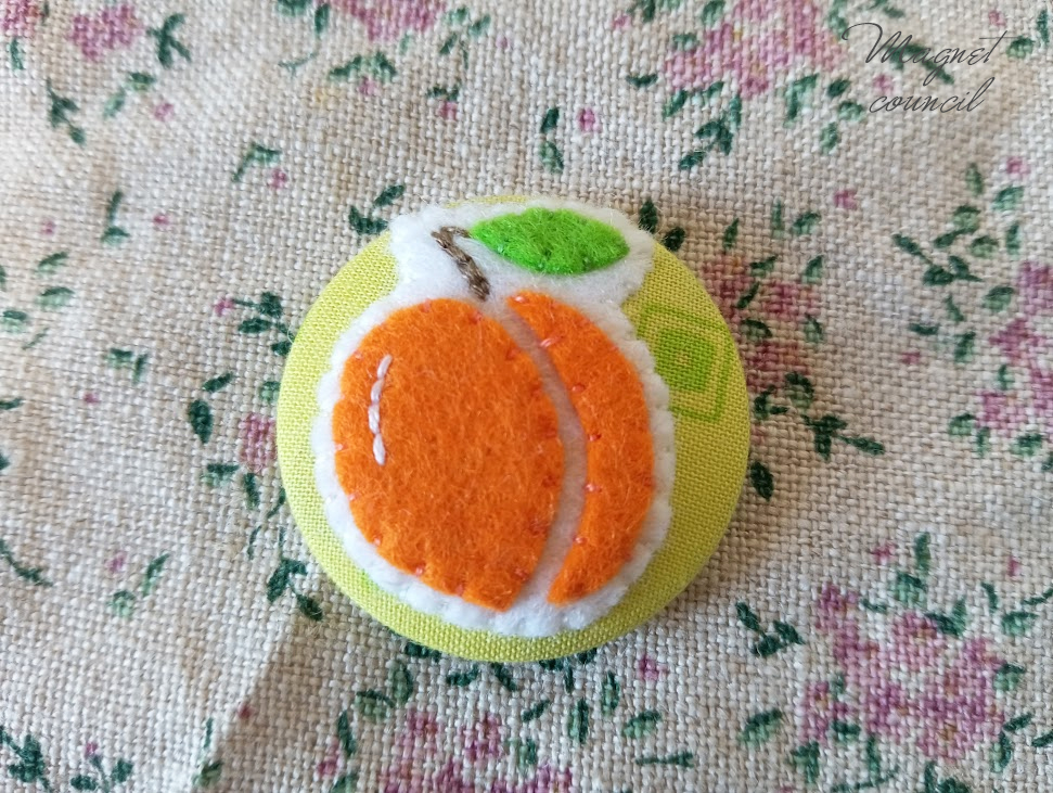 くるみボタンマグネット 2コセット（果物A）