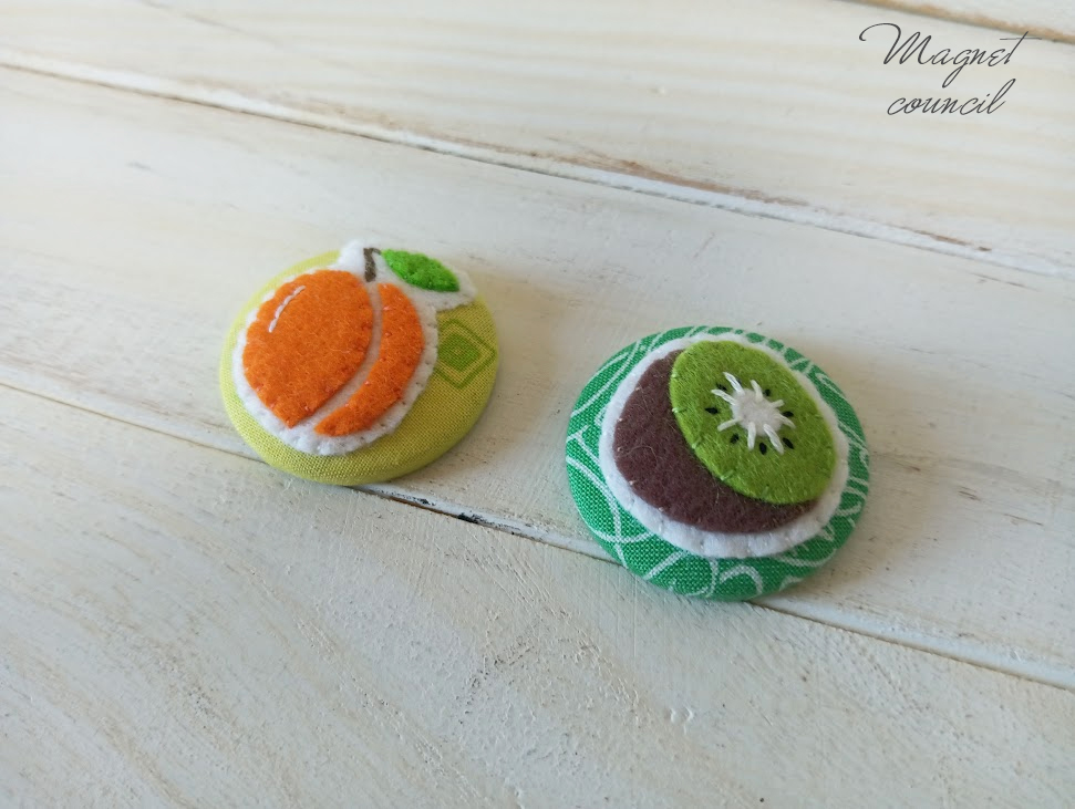 くるみボタンマグネット 2コセット（果物A）