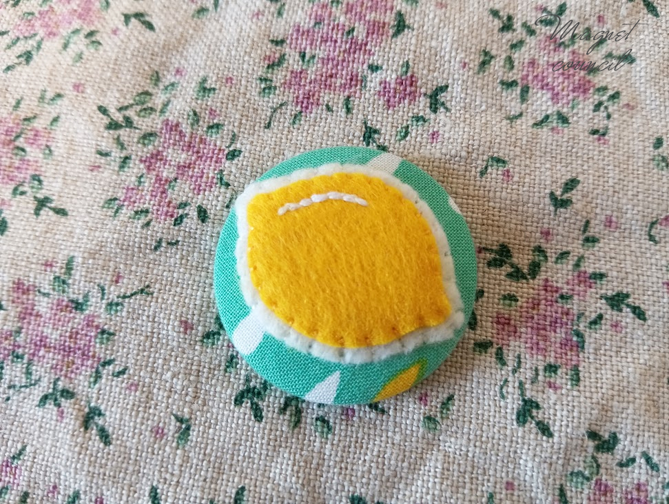 くるみボタンマグネット 2コセット（果物B）