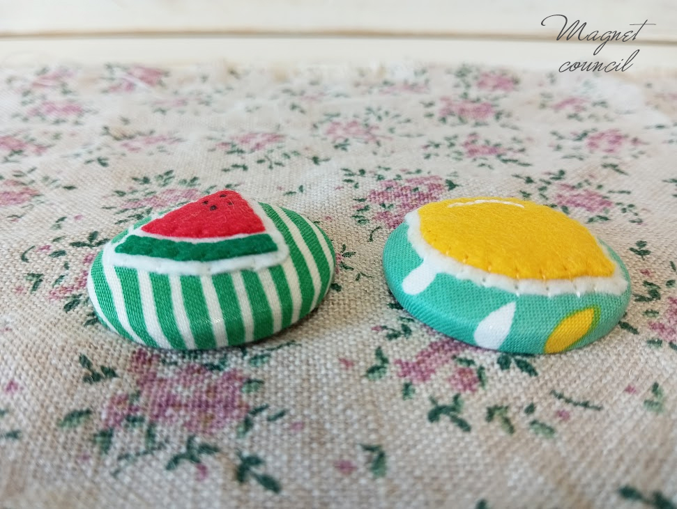 くるみボタンマグネット 2コセット（果物B）