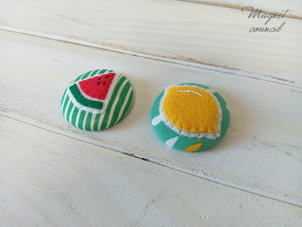 くるみボタンマグネット 2コセット（果物B）
