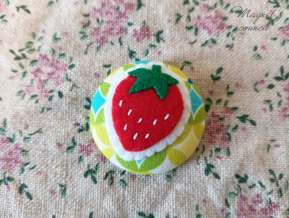 くるみボタンマグネット 2コセット(果物C)