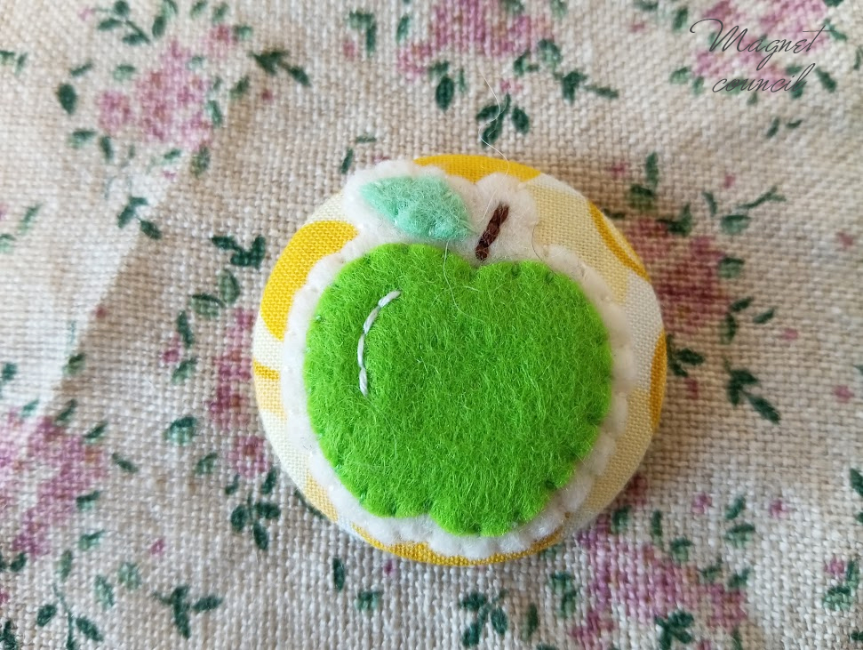 くるみボタンマグネット 2コセット(果物C)