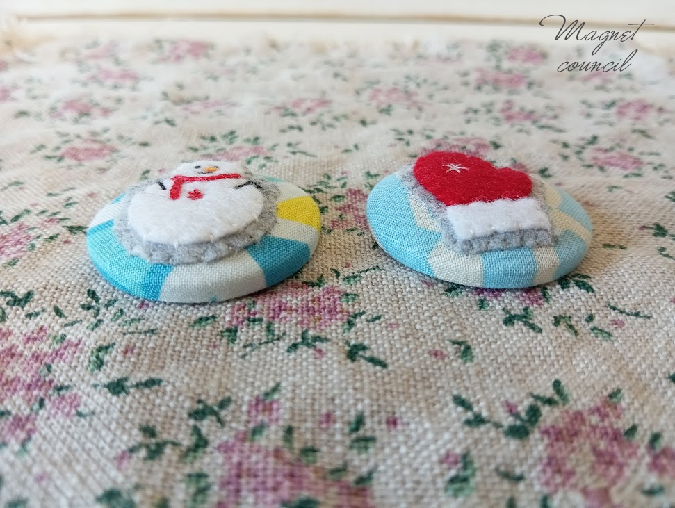 くるみボタンマグネット 2コセット（季節B）