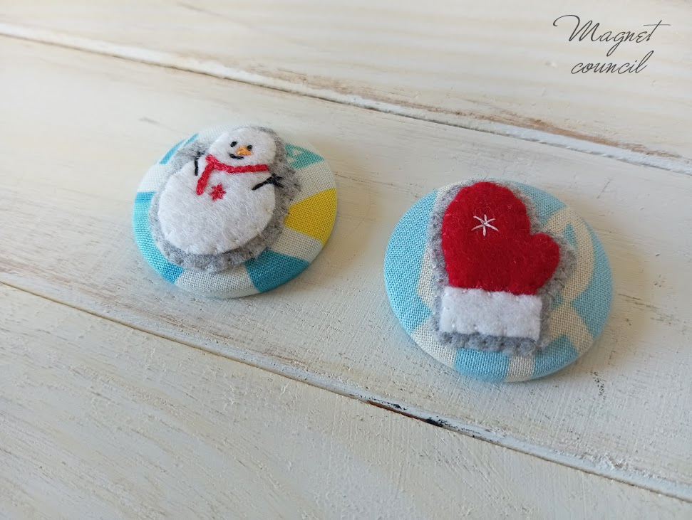 くるみボタンマグネット 2コセット（季節B）