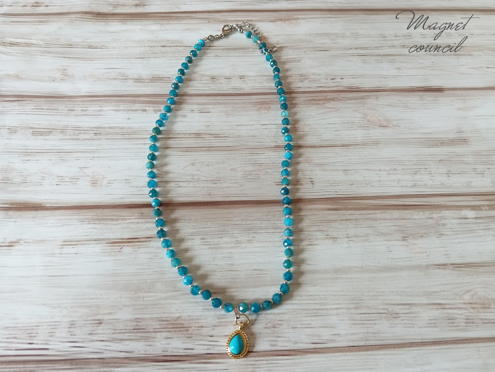 ブルーアパタイトネックレス