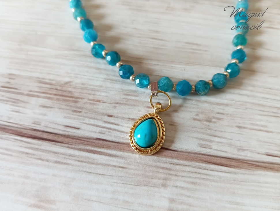 ブルーアパタイトネックレス