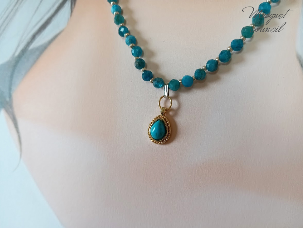 ブルーアパタイトネックレス