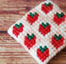 ウール刺繍のブローチ　イチゴB