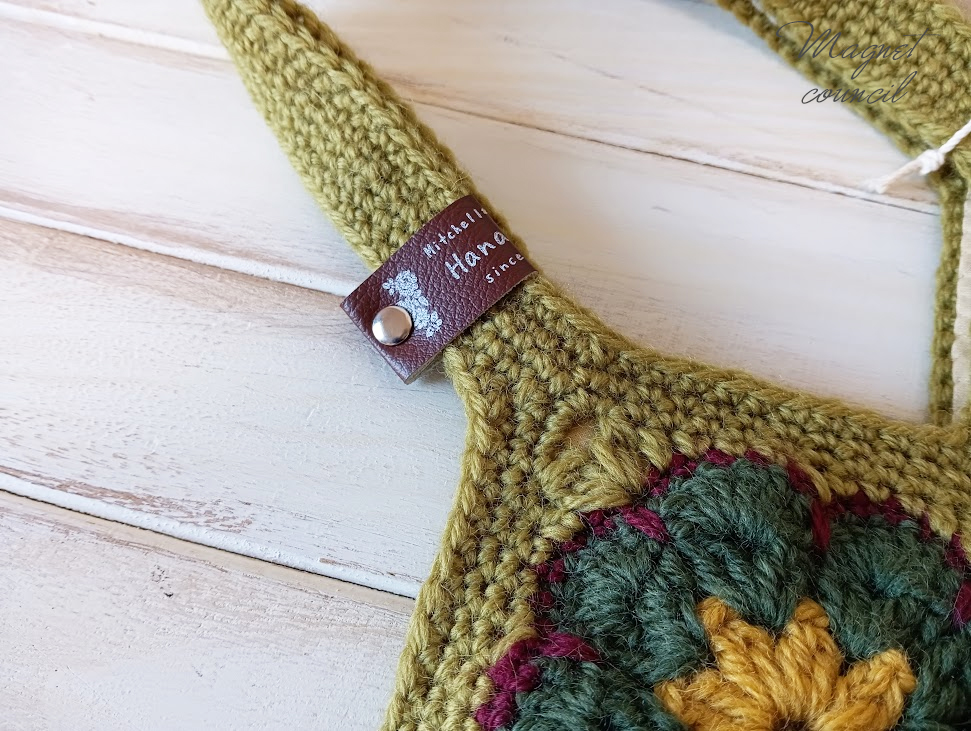 アフリカンフラワーモチーフバッグ（グリーンティー）