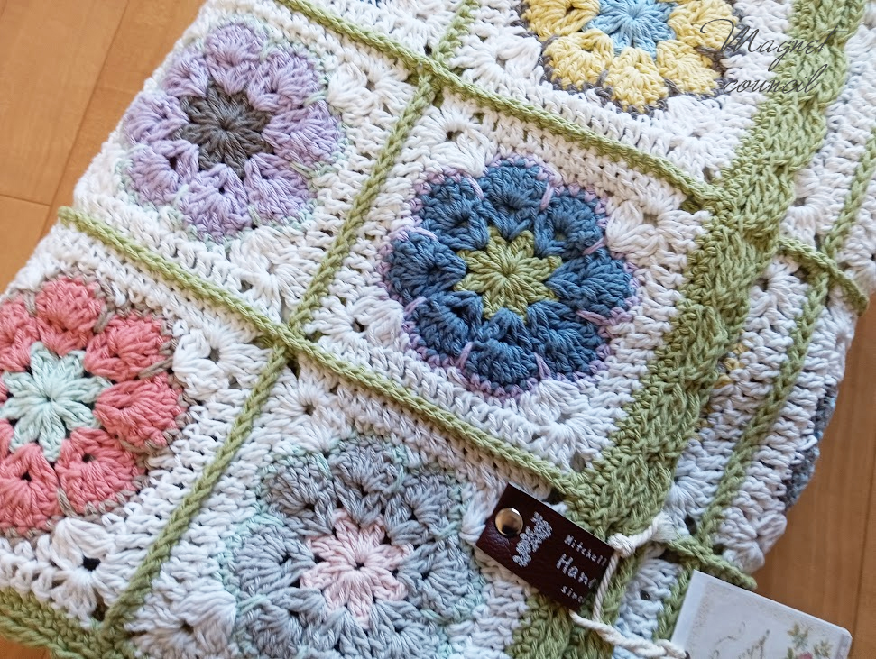 アフリカンフラワーのコットンブランケット