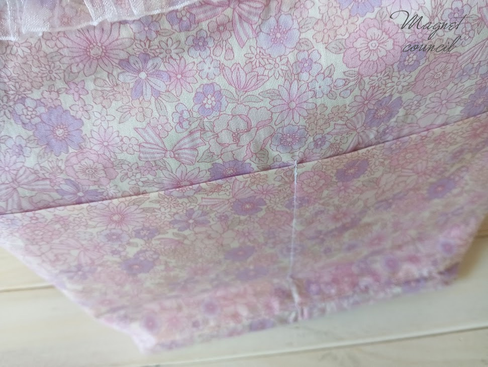 トートバッグ　薄いピンクのプリント