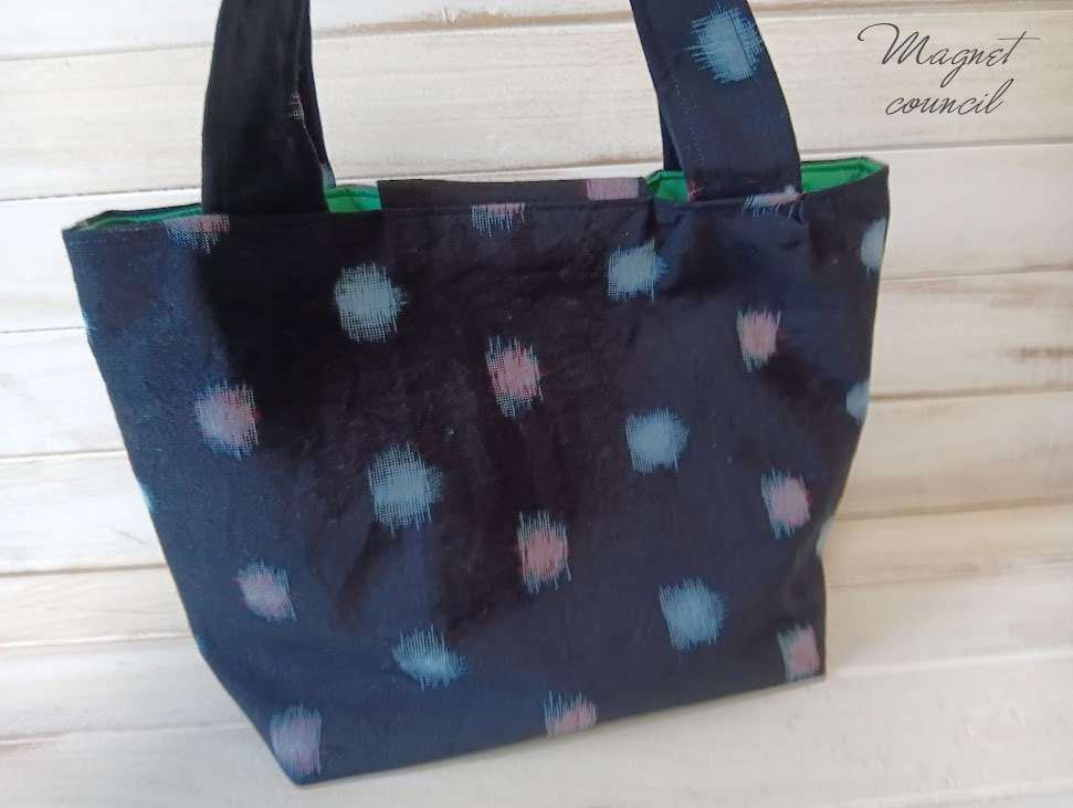 絣トートバッグ