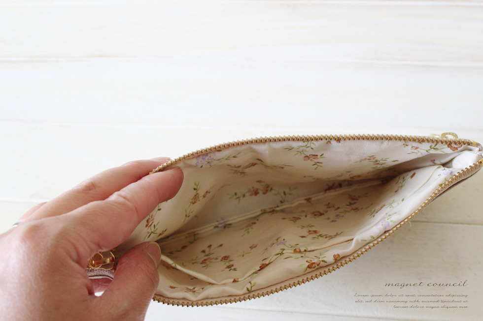 長サイフ 麻刺繍
