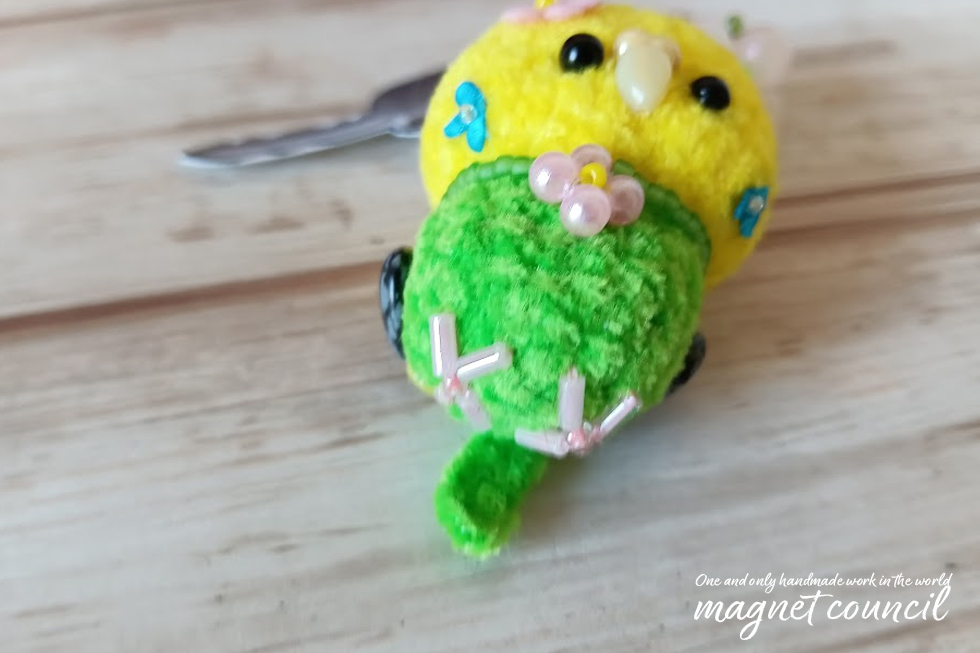 キーホルダー「ゆらりん♪セキセイインコちゃん」D
