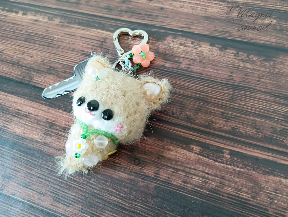 キーホルダー「ゆらりん♪たちみみワンちゃん」