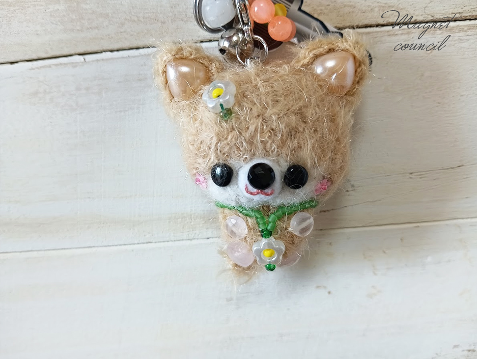 キーホルダー「ゆらりん♪たちみみワンちゃん」
