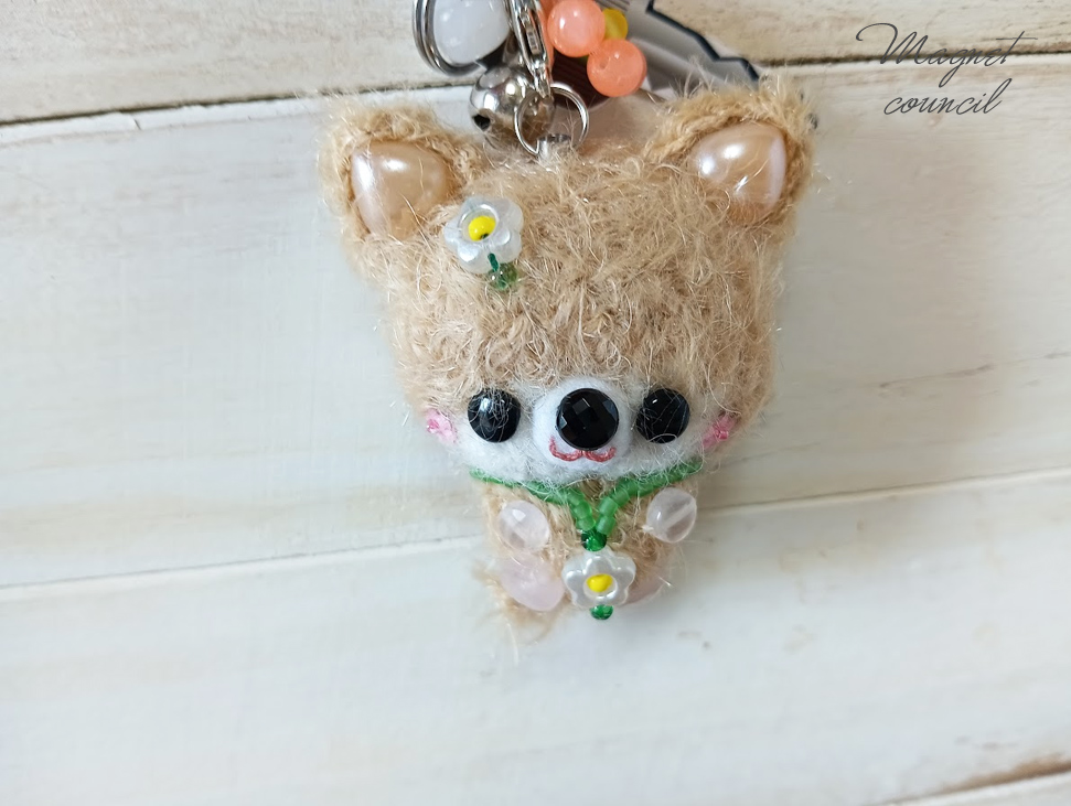 キーホルダー「ゆらりん♪たちみみワンちゃん」