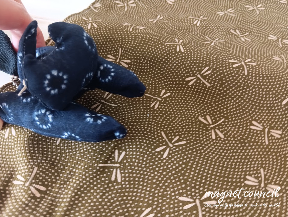コットン手さげと洗たくバサミねこポールチェーン付き：A
