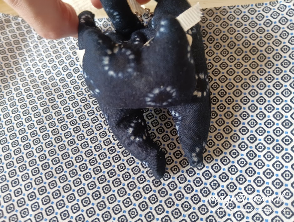 コットン手さげと洗たくバサミねこポールチェーン付き：C